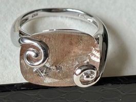 Rutilquarz Schmuckring, Gr. 60, Silber 925, NEU
