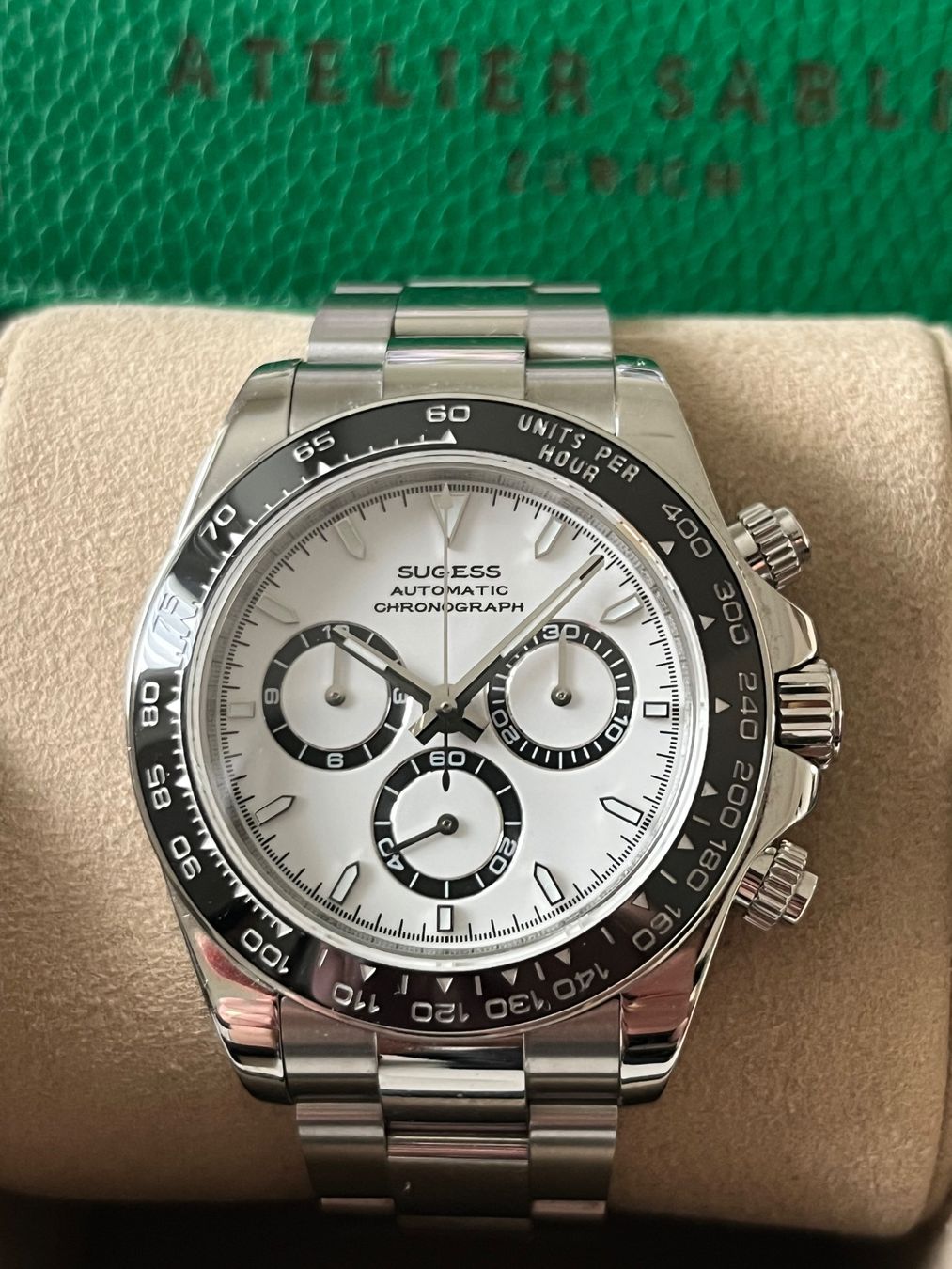 Uhren: Daytona Panda | Submariner Hulk | SUGESS Chronograph + Diver – Gebraucht aus Zürich von Atelier-Sablier