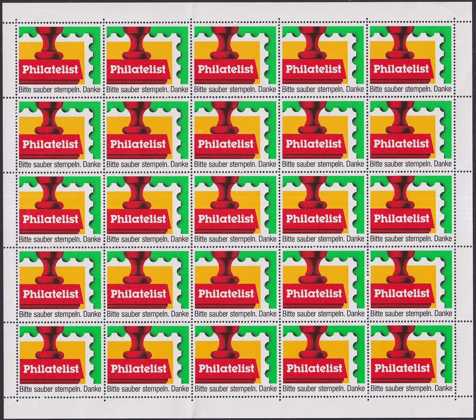 Tutti i francobolli: Vignette, sauberer Bogen Philatelist bitte sauber Stempeln! – Usato da Sursee venduto da Luzernerraute