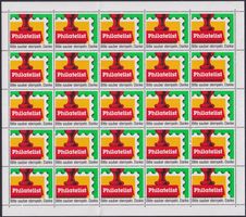 Vignette, sauberer Bogen Philatelist bitte sauber Stempeln!