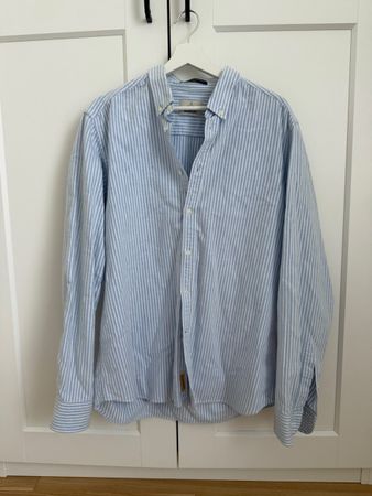 Herren Hemd BD Baggies gestreift blau weiss Grösse XL