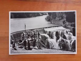 antike AK Stausee Pfaffensprung b. Wassen Uri Seen Menschen