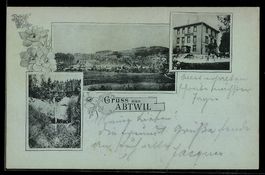 Mondschein-AK Abtwil /SG, Gasthaus, Orts