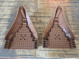 lego 53452 lot de 2 pièces Reddish Brown Boat, Hull Viking