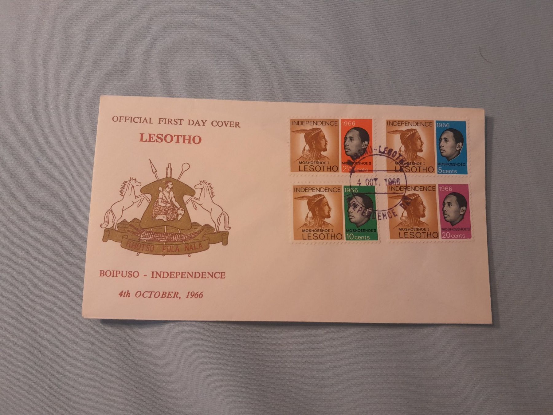 Tous les timbres: Lesotho Briefmarken 1966 – D'occasion à Marly par globetrotter1723