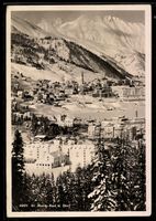 AK St.Moritz-Bad, Winterpanorama mit St. Moritz-Dorf