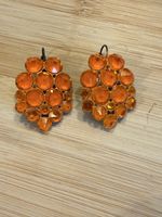 Orange Chrystal Ohrringe Traubenform Sommerlich Elegant