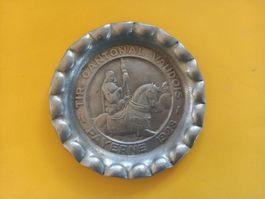 Assiette en métal, Tir Cantonal Vaudois 1928, Payerne