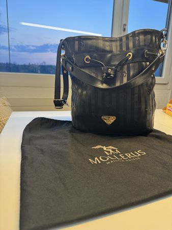 Mollerus Niesen Beuteltasche Top Zustand goldige Embleme