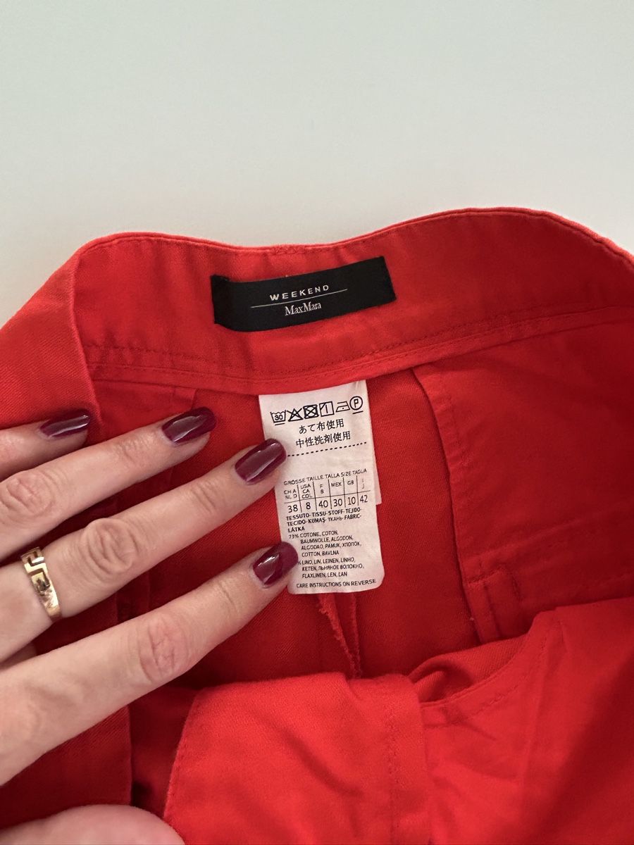 Max Mara Pantaloni: Max Mara Bermuda coral red - size 42 IT – Nuovo (secondo la descrizione) da Schindellegi venduto da nan_727n 3