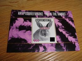 CRYPTO Stamp Nr. 6 RABBIT Liechtensteinische Post SILBER