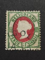 Helgoland Mi-Nr. 14 c gestempelt überreste Falz