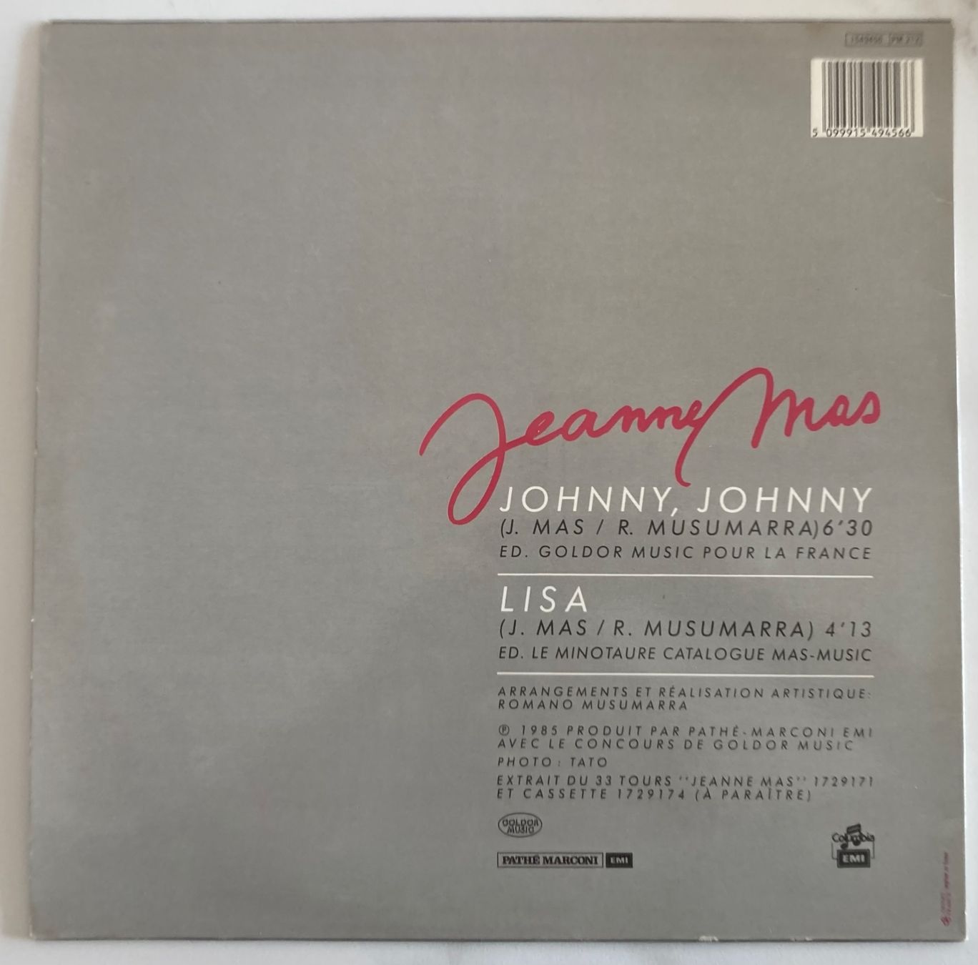 Dischi in vinile: JEANNE MAS - JOHNNY, JOHNNY – Usato da Poliez-Pittet venduto da Newtown-Records 1