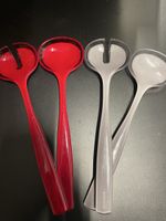 Guzzini Salatbesteck Design – 2 Sets / Rot & Transparent