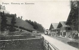 Frutigen Tellenburg mit Rainbrücke