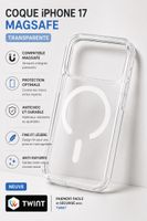 Coque iPhone 17 MagSafe transparente – neuve