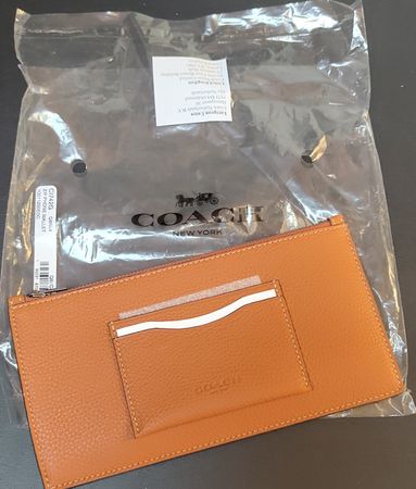 Neue Coach Portemonnaie Damen Clutch Leder braun