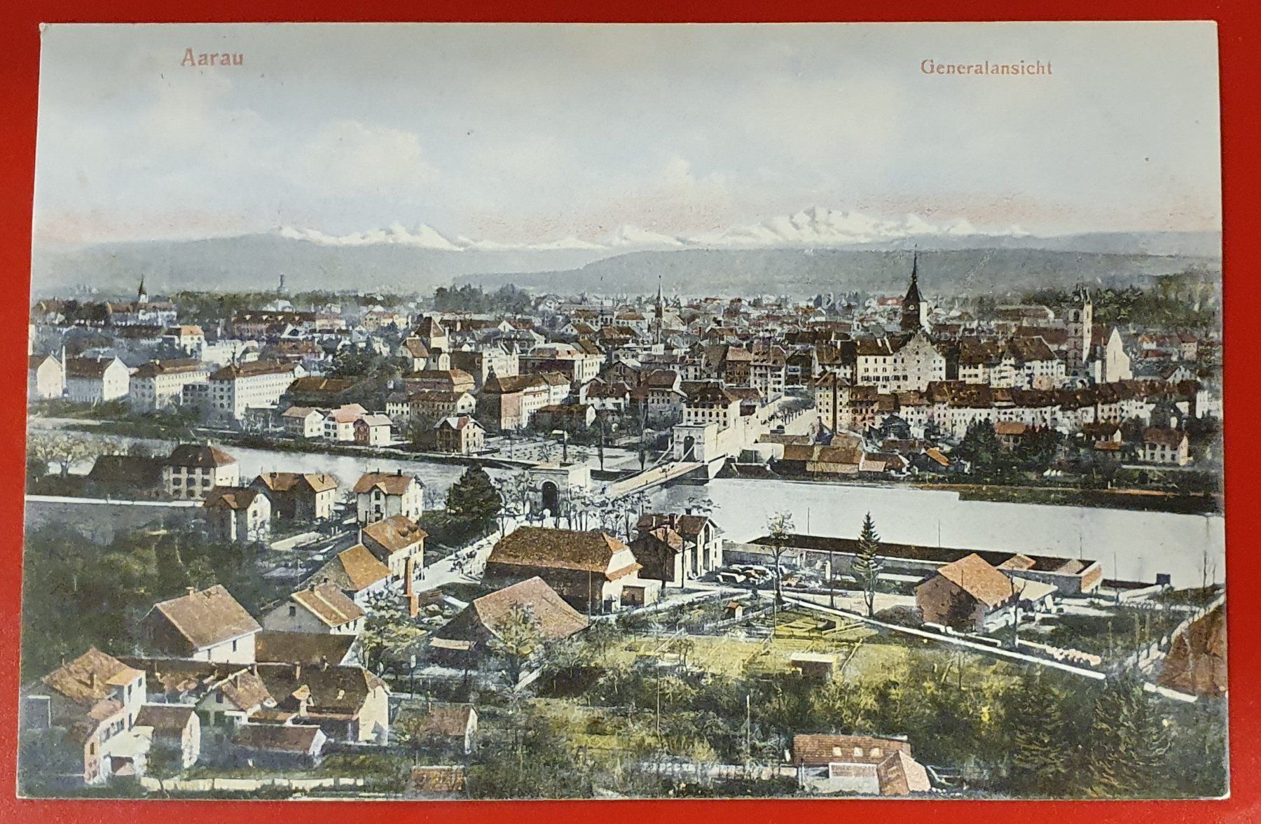 Cartoline postali: Aarau 1907 - Generalansicht – Usato da Kreuzlingen venduto da Rschweiz1