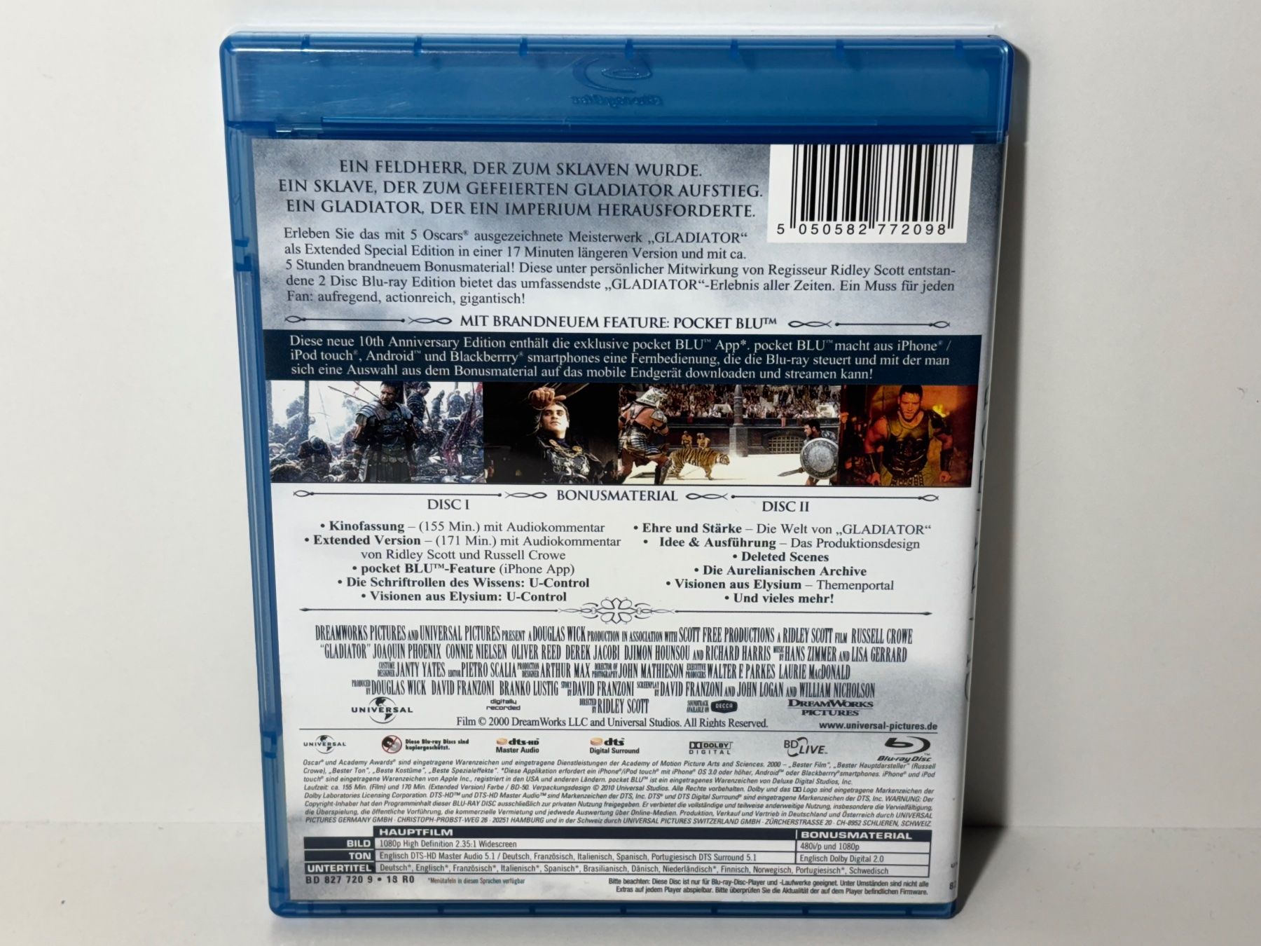 Alle DVDs: Gladiator Blu Ray – Gebraucht aus Wilderswil von Sstriker 1