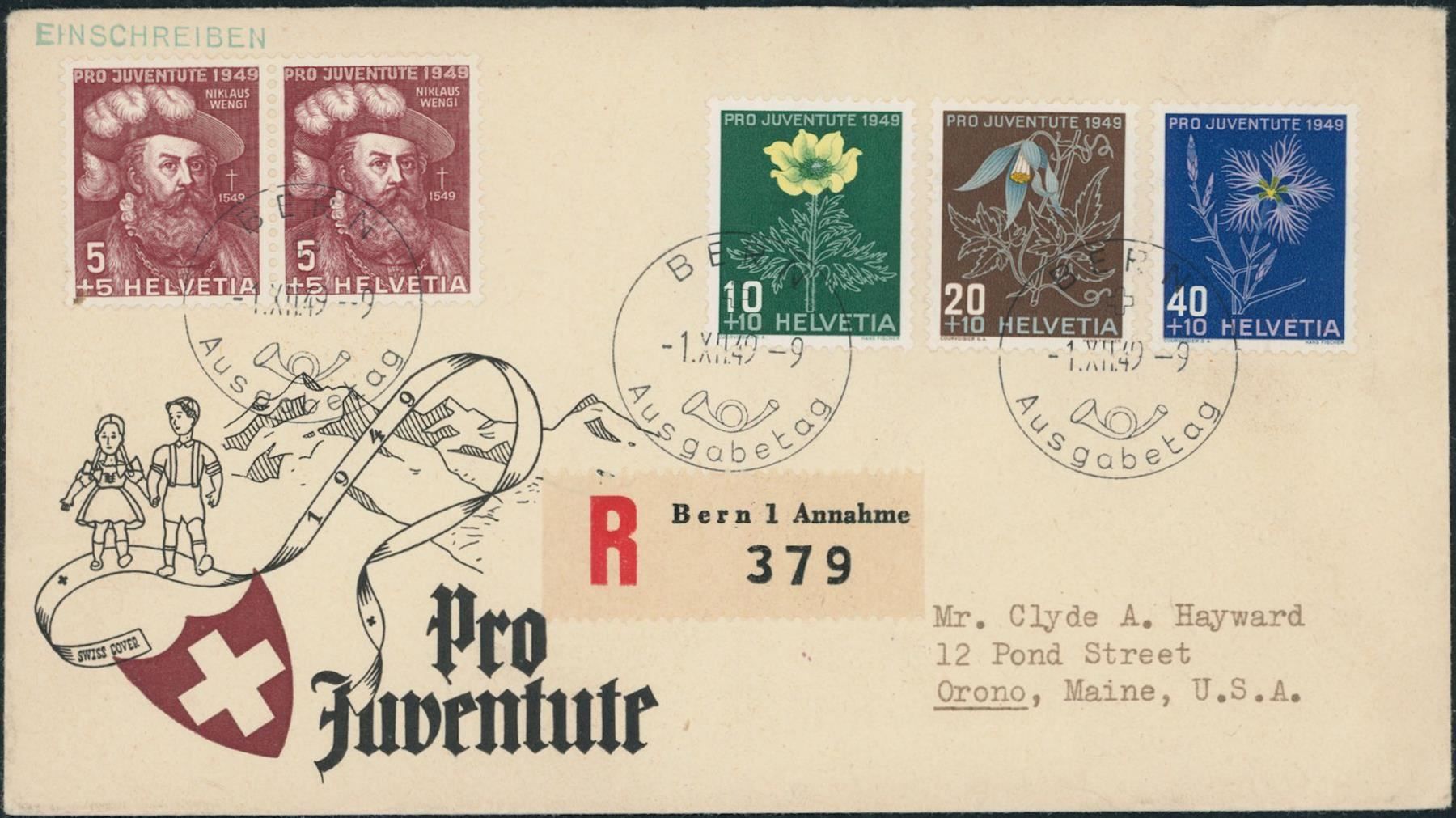 Tous les timbres: 1949 - Pro Juventute - FDC ET • dt – D'occasion à Schindellegi par leecollect