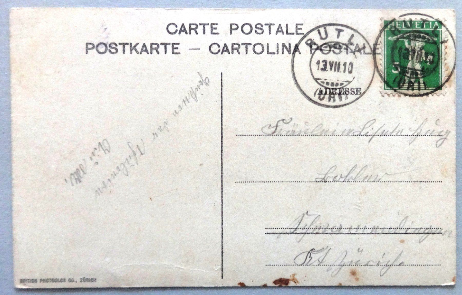 Cartoline postali: Rütli mit Blick gegen die Mythen – Difettoso da Fétigny venduto da Billy2miny 1