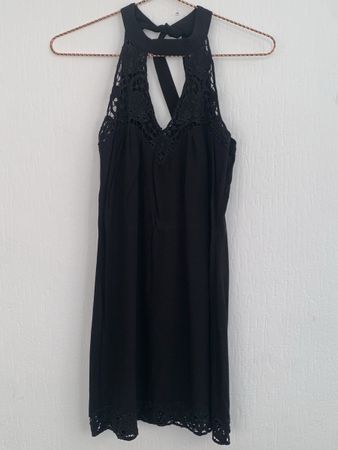 Robe noire 🖤coton dentelle handmade S