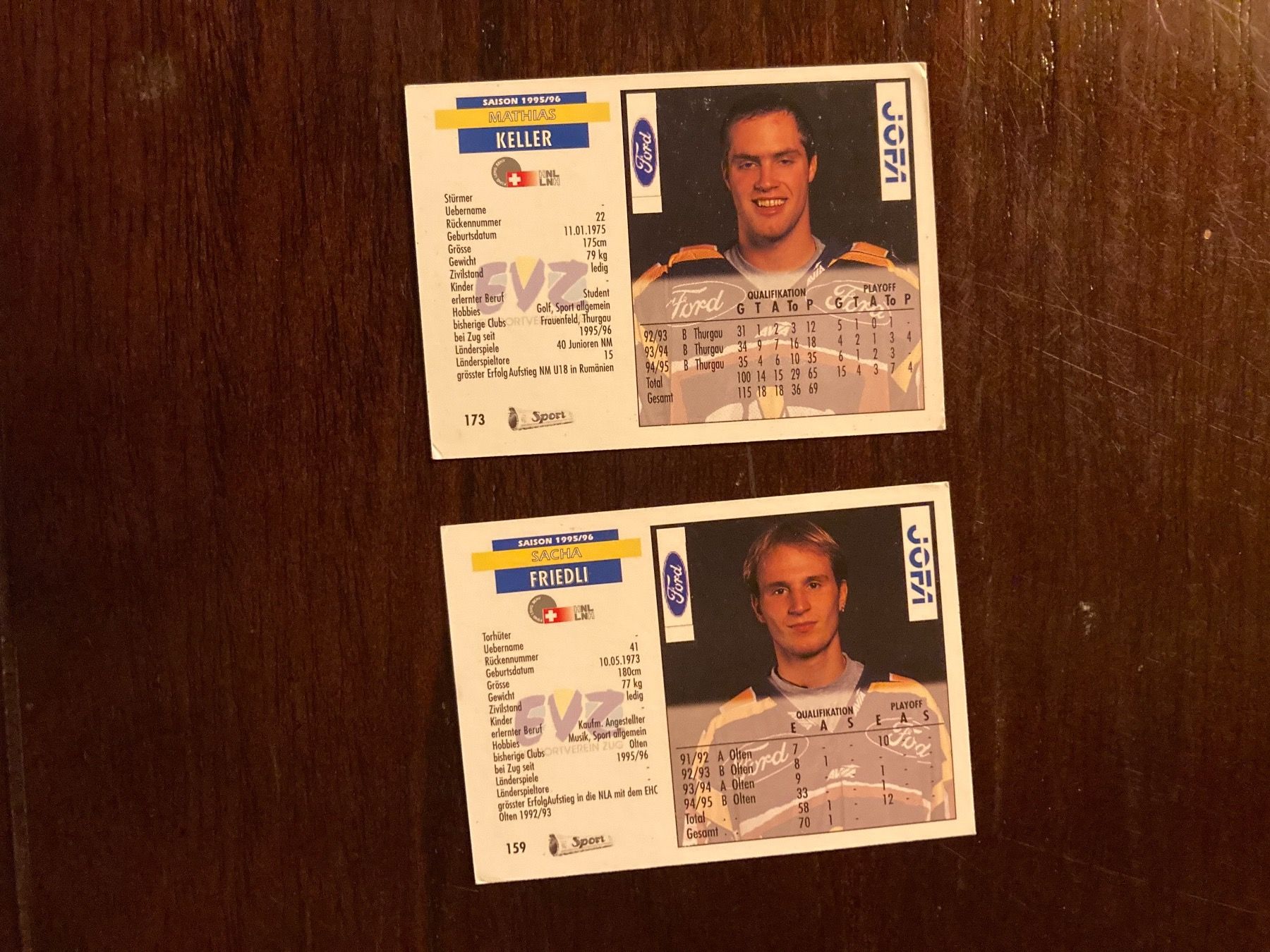 Carte collezionabili: Divers cartes EV Zug saison 95-96 – Usato da Plagne venduto da gigi204 1