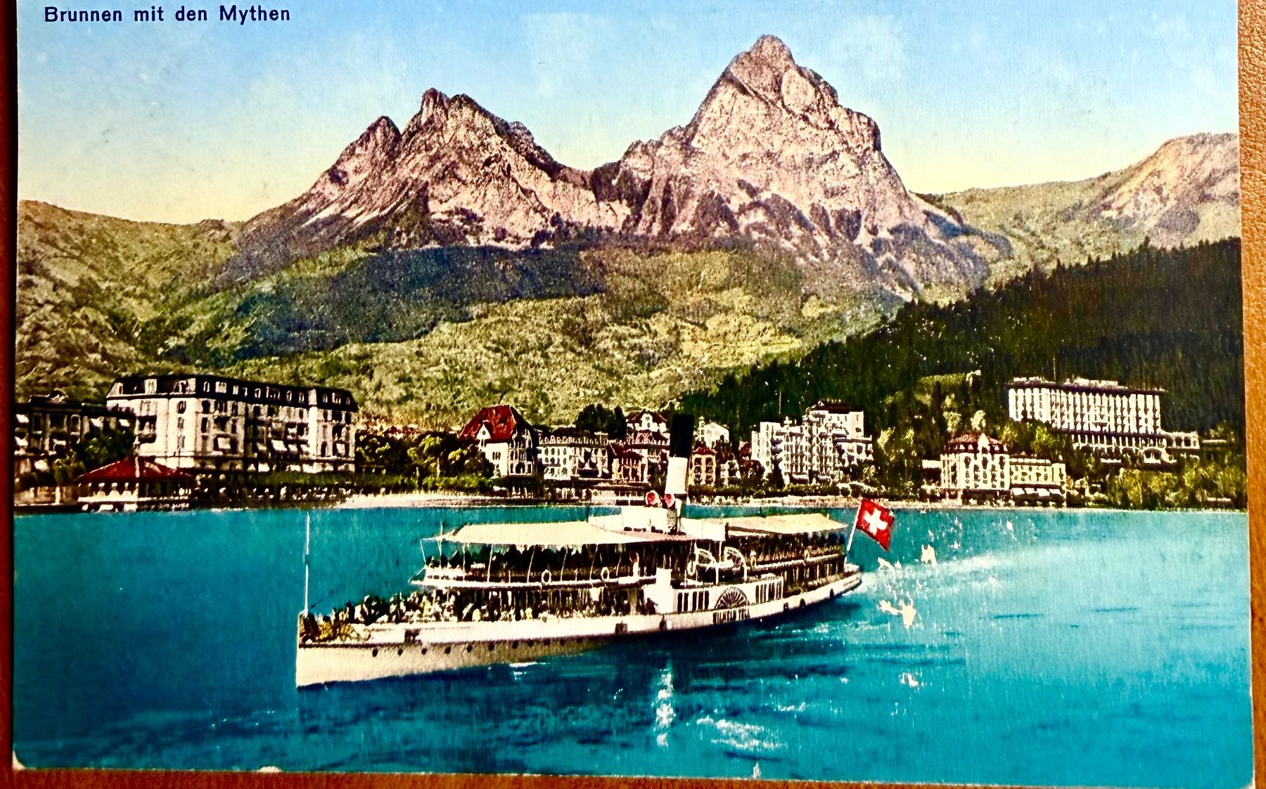 Cartoline postali: Brunnen - Dampfschiff 1928 – Usato da Lutry venduto da Ediego