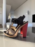 Calvin Klein Cork/Leather Wedges Summer Sandals, Size 36,5