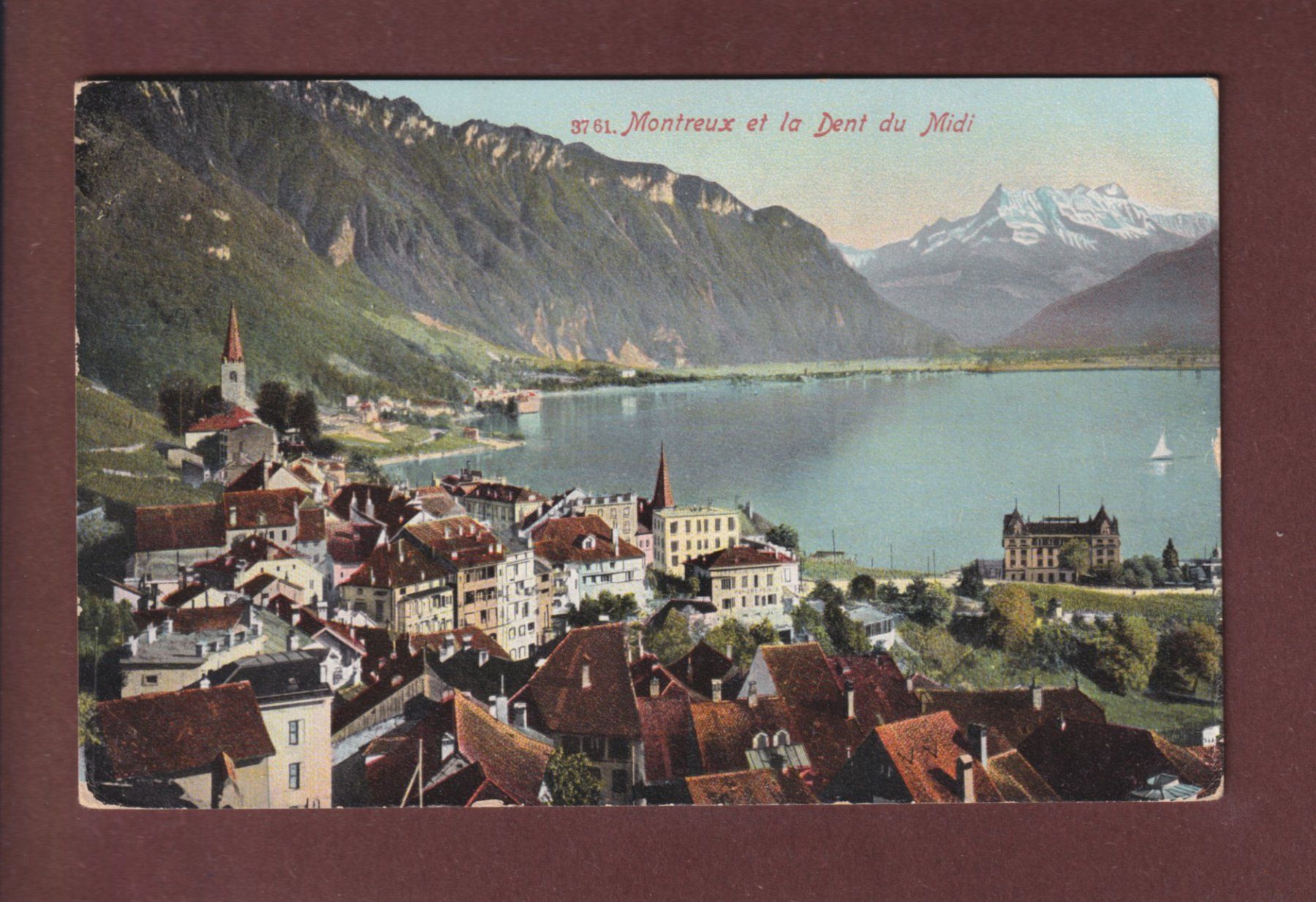 Cartoline postali: MONTREUX - Dents du Midi - 1911 – Usato da Pully venduto da nicecards