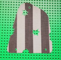 LEGO® Cloth Sail with Cannonball Damage with Dark Gray