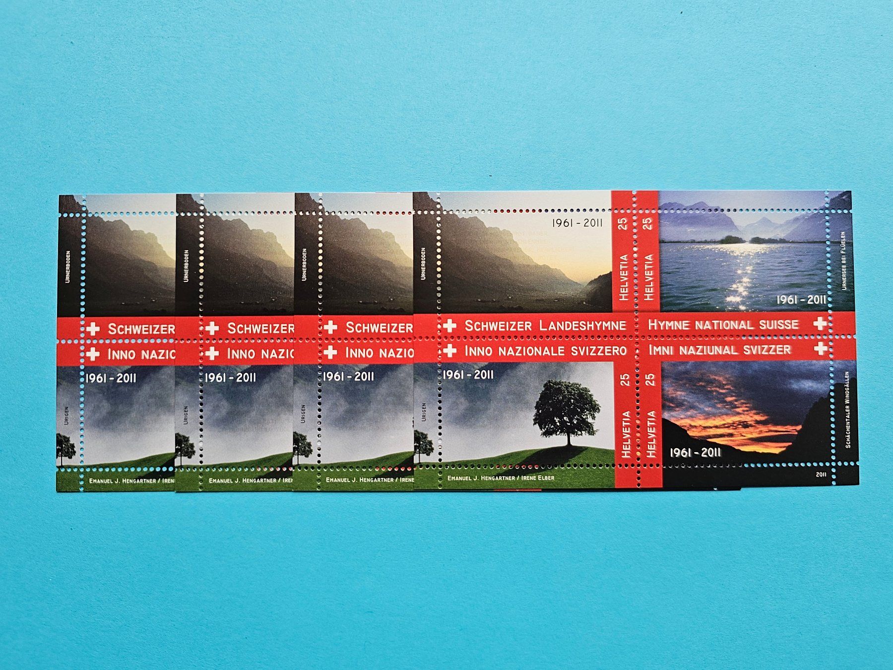 Alle Briefmarken: 2011 4x Sonderblock Landeshymne, Nr. 1394, postfrisch ** – Neu (gemäss Beschreibung) aus Leimbach AG von jaja79