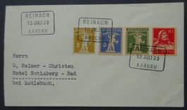 Brief mit schöner Mischfrankatur u.a. mit ZNr. 182