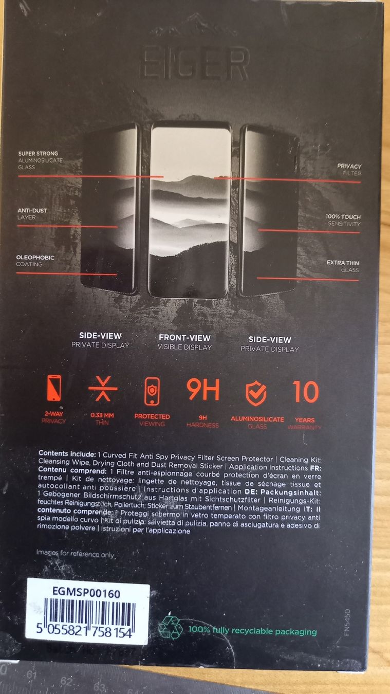 Cover & Protezioni schermo: Panzerglas S2 Blickschutz Privatsphäre Filter – Nuovo e nell'imballaggio originale da Bern venduto da saemu02 1