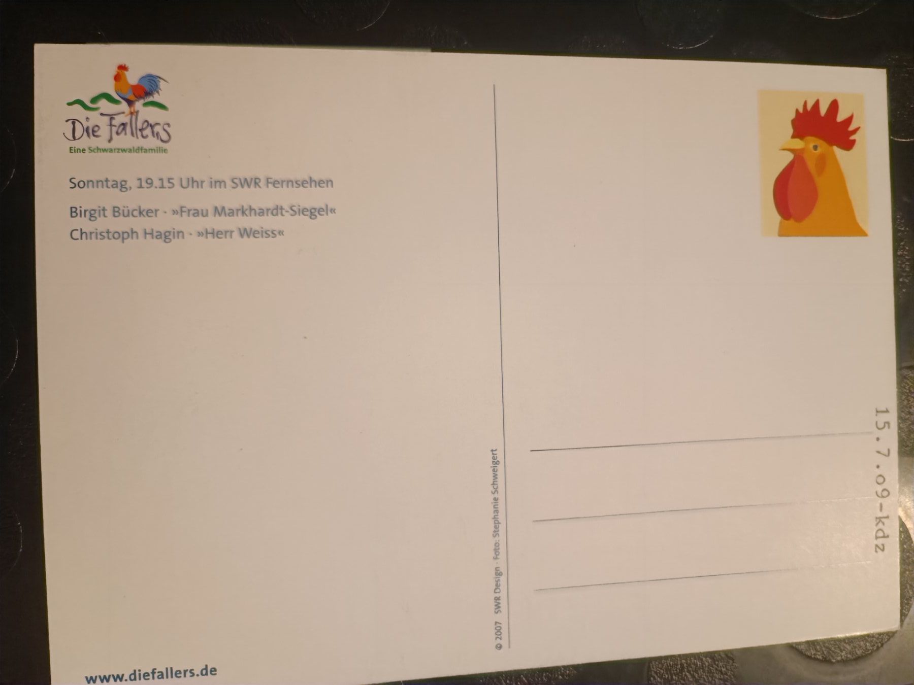 Autographes: Birgit Bücker & Christoph Hagin "Die Fallers"- handsigniert – D'occasion à Menziken par Artographs 1