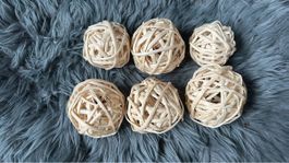 Deko Kugel aus Rattan, Naturmaterial, Herbst Dekoration