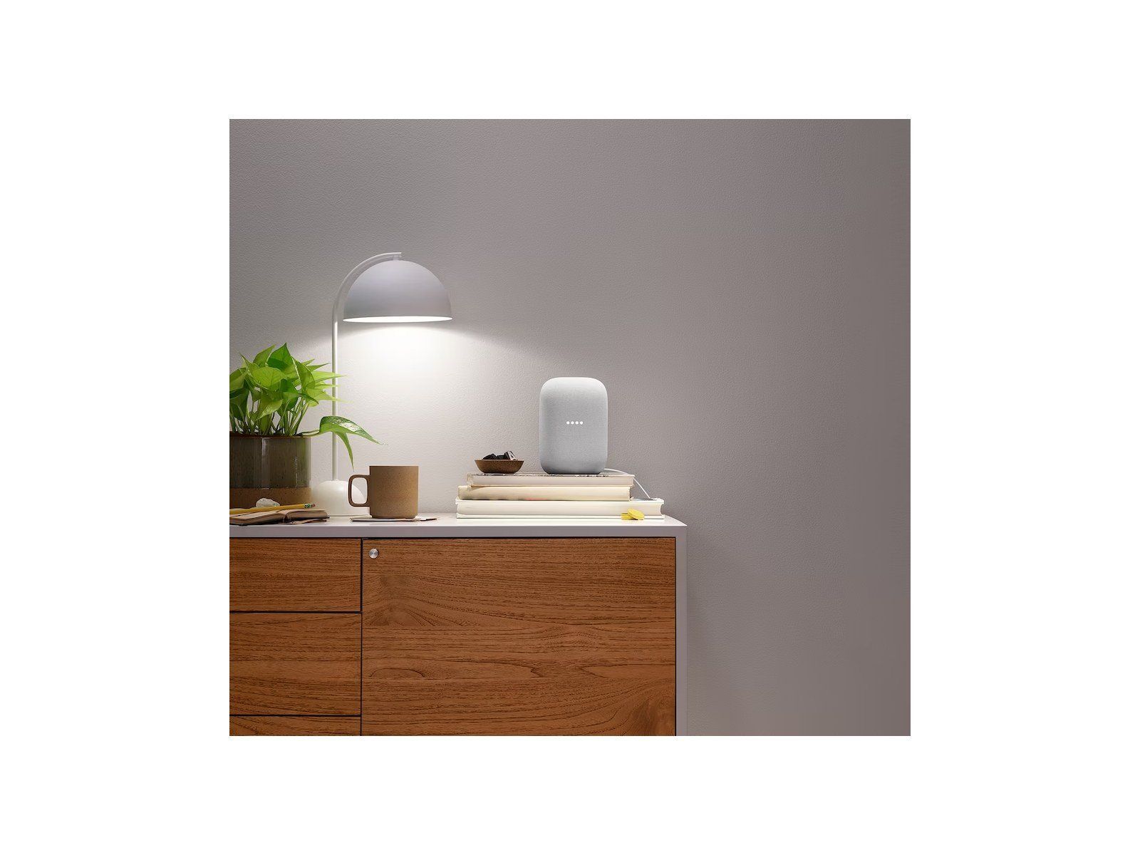 Google Lautsprecher: Google Nest Audio gris clair GXCA6 + alimentation – Gebraucht aus Fribourg von guilhem63 3