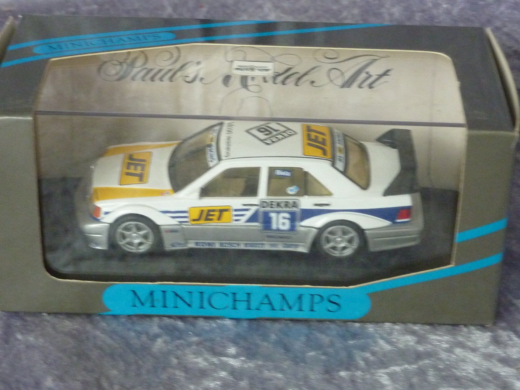 Minichamps Modellini d'auto: Mercedes 190E Evo2 Jet #16  1:43 – Nuovo e nell'imballaggio originale da Dürrenäsch venduto da modellautos4you 1