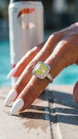 Bague émeraude lime