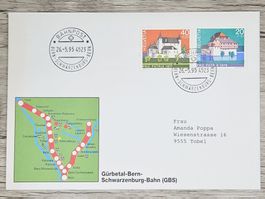 CL02 Enveloppe + Timbre Suisse 1995