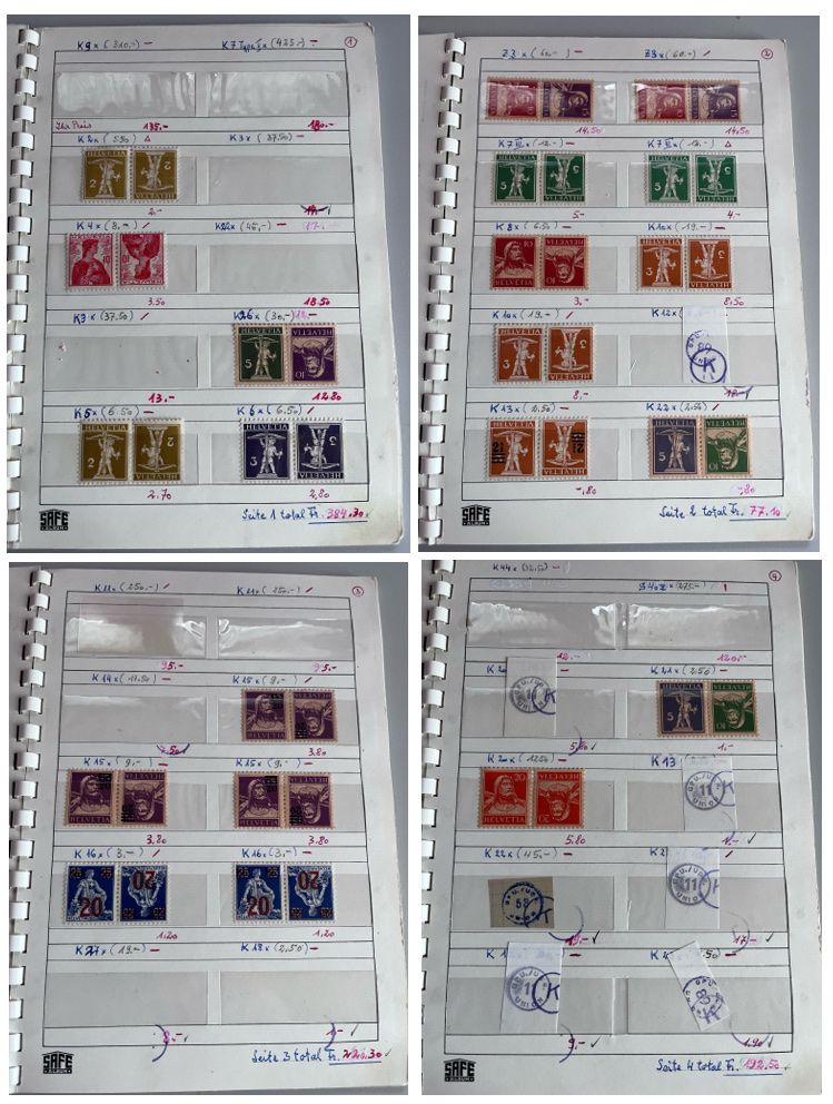 Tutti i francobolli: Briefmarken Auswahlheft Schweiz – Usato da Römerswil LU venduto da manuscha_