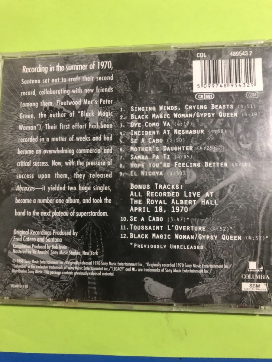 CD: Santana Abraxas CD 1970 – Usato da Flaach venduto da rubo7 2