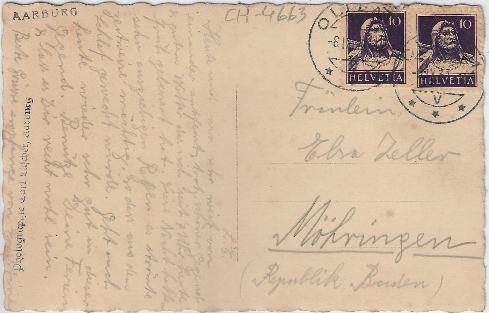Cartoline postali: Aarburg von oben – Usato da Ettingen venduto da Kartenplanet 1