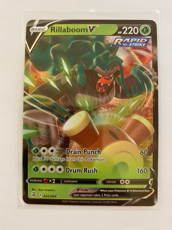 Pokémon karta Rillaboom V (FST 022) - Fusion Strike