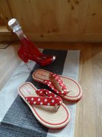 NEUE Flip-Flops rot-weiss Polka dot Gr. 36 - 804020