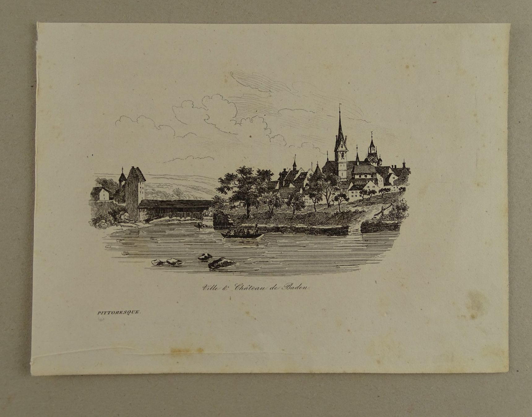 Incisioni: BADEN, STAHLSTICH 1836 – Usato da Grüningen venduto da Kartensammler 1