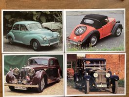 4 AK Oldtimer Autos im Format 16,3 x 11,5 cm