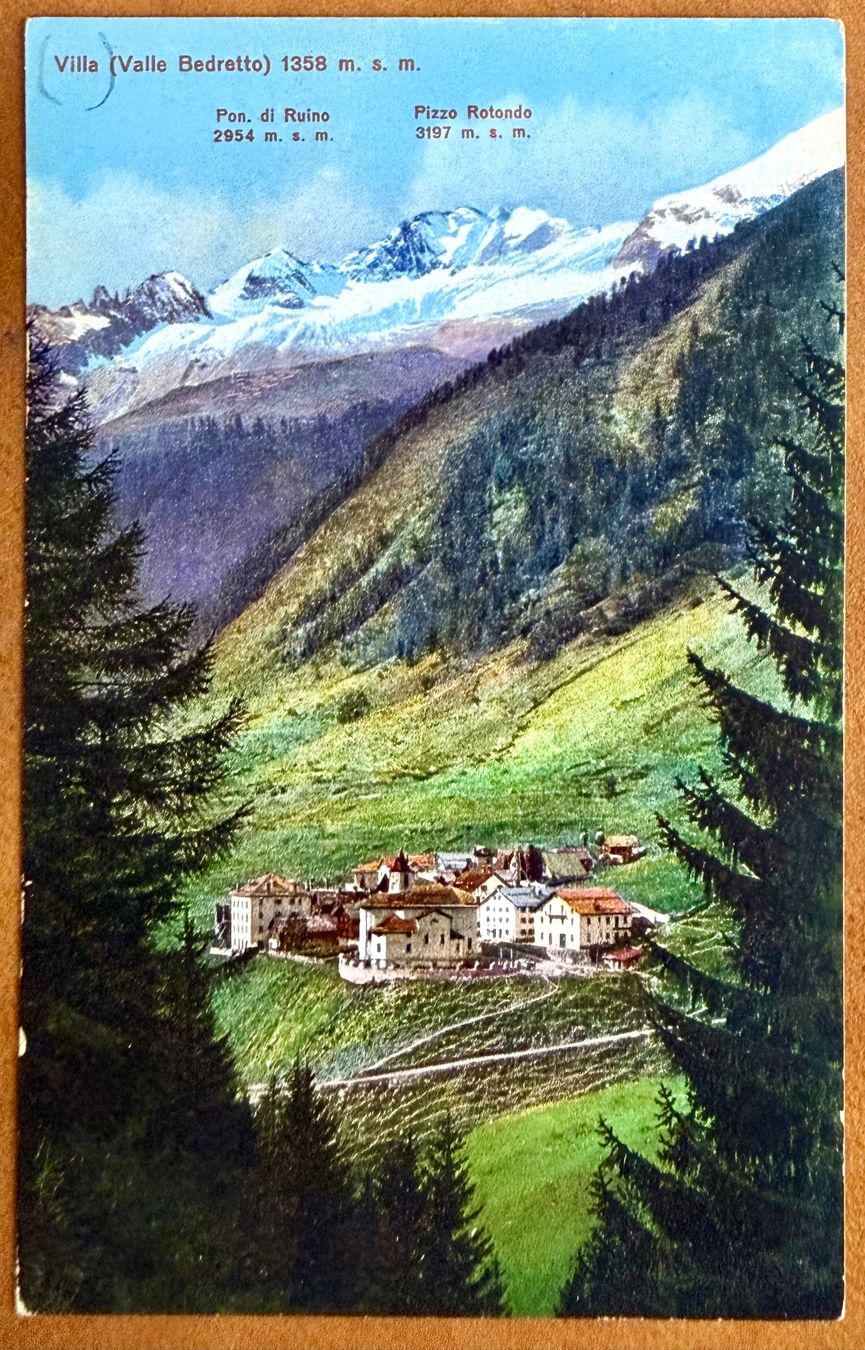 Cartes postales: Villa - Valle Bedretto - 1920 – D'occasion à Lutry par Ediego