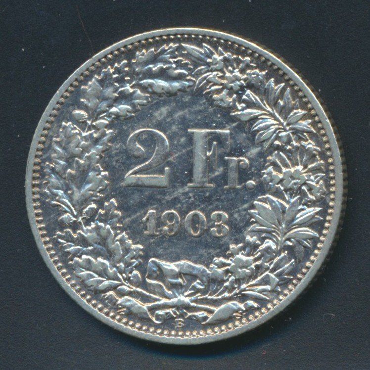 Alle Münzen: 2 Fr. 1903 - vz – Gebraucht aus Roggwil BE von Stampdealer3