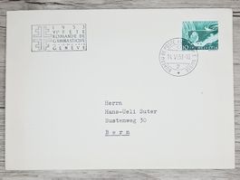 CL01 Enveloppe + Timbre Suisse 1953